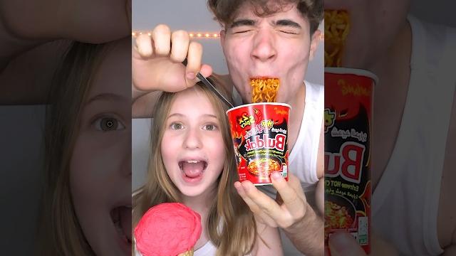 Left or right spicy challenge with my little sister! Left or right spicy challenge with my little sister!