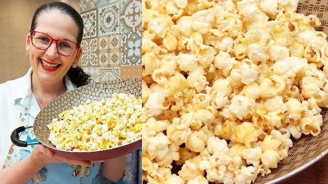 Pipoca doce igual de cinema em 5 minutos!! super crocante e econômica! fácil - isamara amâncio Pipoca doce igual de cinema em 5 minutos!! super crocante e econômica! fácil - isamara amâncio