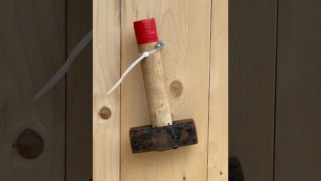 How to properly use a zip tie on a hammer. #short How to properly use a zip tie on a hammer. #short