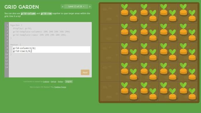 Css grid garden game with answers all levels (1-28) Css grid garden game with answers all levels (1-28)