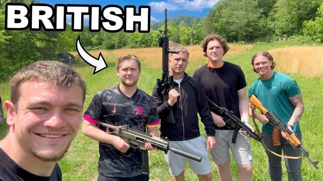Teaching my british friends how to shoot guns... Teaching my british friends how to shoot guns...