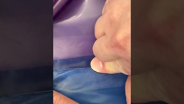 Making a latex vac bed - gluing seam edges Making a latex vac bed - gluing seam edges