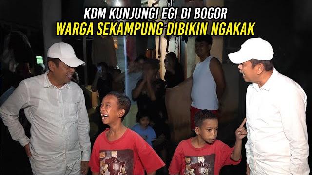 Warga sekampung dibikin ngakak saat kdm kunjungi egi di bogor Warga sekampung dibikin ngakak saat kdm kunjungi egi di bogor