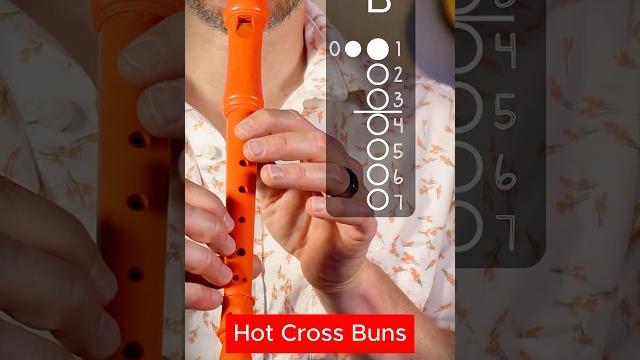 Recorder song - hot cross buns #recorder #tutorial Recorder song - hot cross buns #recorder #tutorial