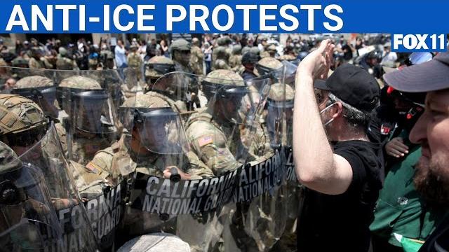 La ice protests: national guard, civilians clash and cars on fire La ice protests: national guard, civilians clash and cars on fire