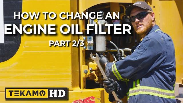 Hd mechanic shows you how to change excavator engine oil filters — 250-hour service part 2 Hd mechanic shows you how to change excavator engine oil filters — 250-hour service part 2
