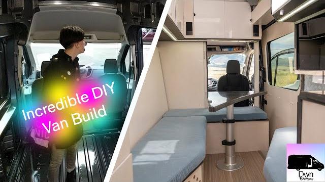 Incredibly amazing diy van build with queen murphy bed, shower, and garage | dwnshifters Incredibly amazing diy van build with queen murphy bed, shower, and garage | dwnshifters