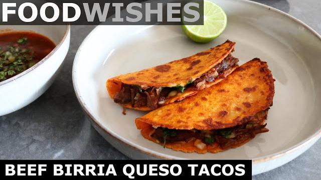 Beef birria queso tacos with consomé - food wishes Beef birria queso tacos with consomé - food wishes