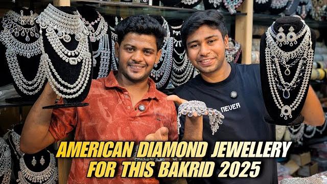 Shivajinagar commercial street best american diamond stone jewellery for this bakrid 2025 Shivajinagar commercial street best american diamond stone jewellery for this bakrid 2025