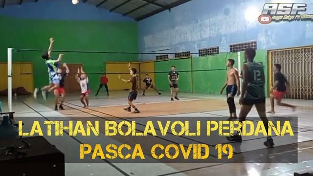 Latihan bolavoli perdana pasca covid 19 Latihan bolavoli perdana pasca covid 19