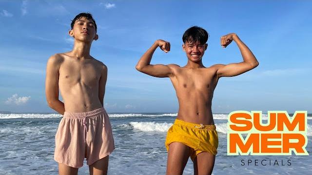 Dhany&dillan - swimming on the beach Dhany&dillan - swimming on the beach