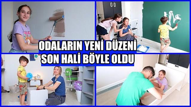 Kizimin yeni̇ odasini boyuyoruz, çalișma masasi aldik, odalarin yeni̇ düzeni̇, son hali̇ böyle oldu Kizimin yeni̇ odasini boyuyoruz, çalișma masasi aldik, odalarin yeni̇ düzeni̇, son hali̇ böyle oldu