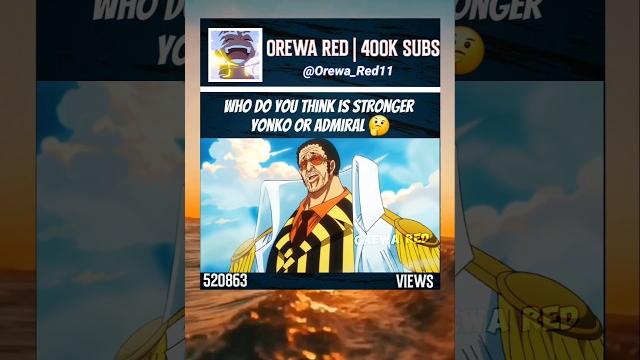 Yonko or admiral #onepiece #luffy #kaido #kizaru Yonko or admiral #onepiece #luffy #kaido #kizaru