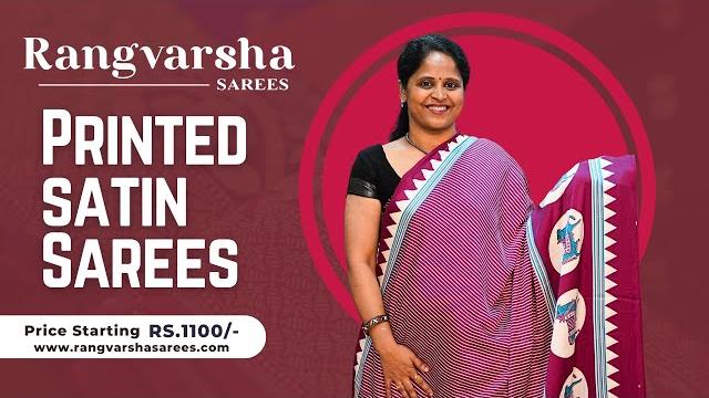 Satin sarees - rangvarsha sarees -printed satin silk sarees in beautiful colours -10th june 2025 Satin sarees - rangvarsha sarees -printed satin silk sarees in beautiful colours -10th june 2025