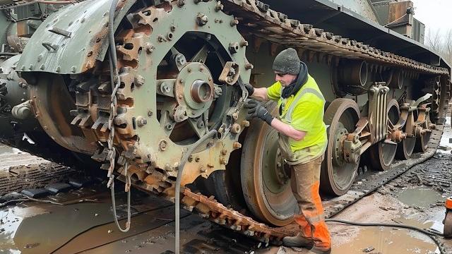 Men fully restore the biggest gun tank in the world | fv4005 start to finish @mrhewes Men fully restore the biggest gun tank in the world | fv4005 start to finish @mrhewes