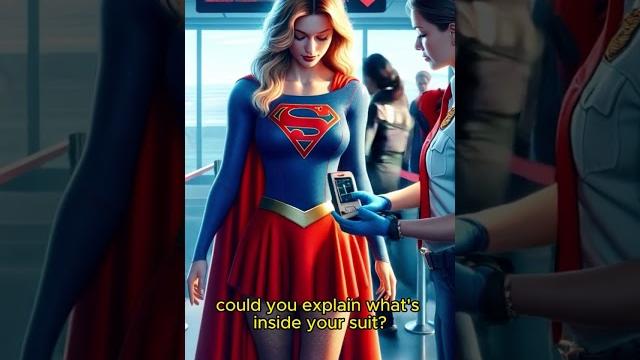Supergirl in trouble at the airport Supergirl in trouble at the airport