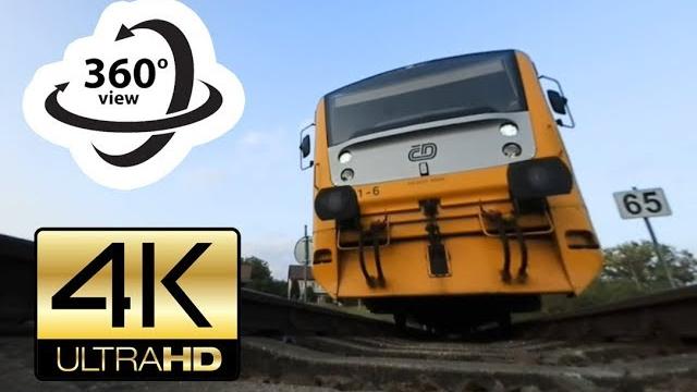 Local train runs over 360° camera (4k) virtual reality Local train runs over 360° camera (4k) virtual reality