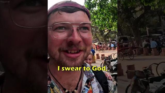 Foreigner chased by indian beggars in delhi Foreigner chased by indian beggars in delhi
