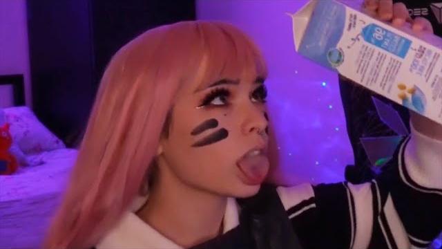 E-girl gets a milky facial E-girl gets a milky facial