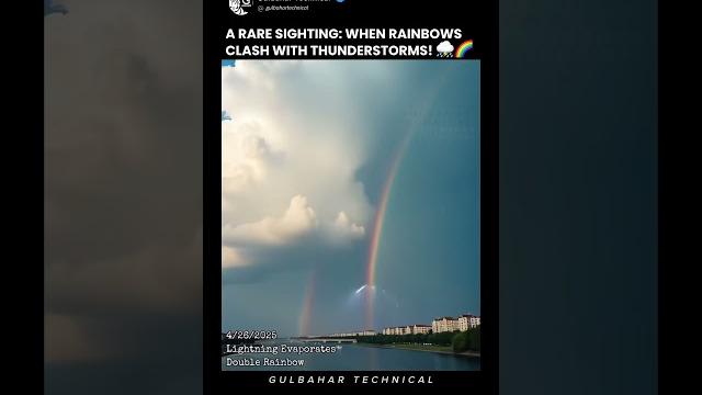When thunderstorms meet rainbows—a stunning show! When thunderstorms meet rainbows—a stunning show!