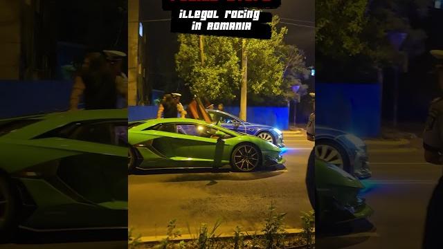 Police stops illegal racing in bucharest, romania Police stops illegal racing in bucharest, romania