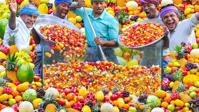 Fruit mixer | colorful healthy fruits mixed recipe | summer health fruit recipe making in village Fruit mixer | colorful healthy fruits mixed recipe | summer health fruit recipe making in village