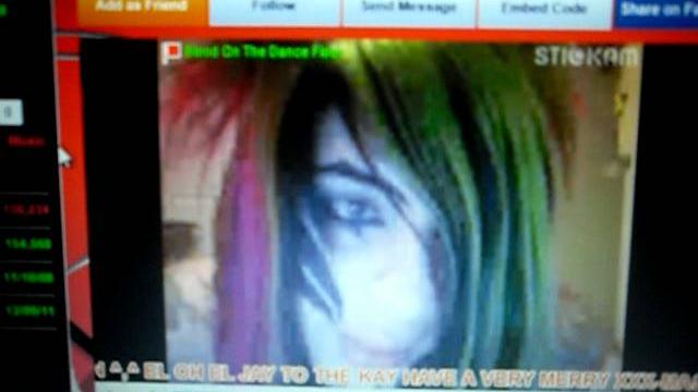 Dahvie kissing the cam Dahvie kissing the cam