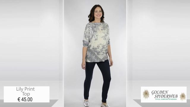 Lily print top ( blue ) Lily print top ( blue )