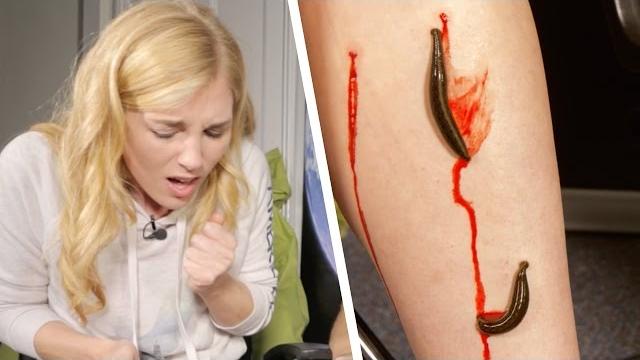 Leeches suck maddie’s blood! time-lapse | bbc earth explore Leeches suck maddie’s blood! time-lapse | bbc earth explore