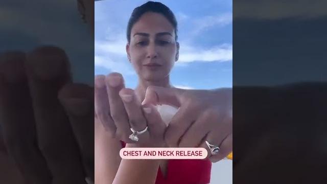 Some chest and neck release massage. Some chest and neck release massage.