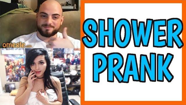 Shower prank on omegle Shower prank on omegle