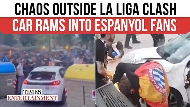 Espanyol vs barcelona horror: car drives into fans outside stadium; shocking la liga chaos video Espanyol vs barcelona horror: car drives into fans outside stadium; shocking la liga chaos video