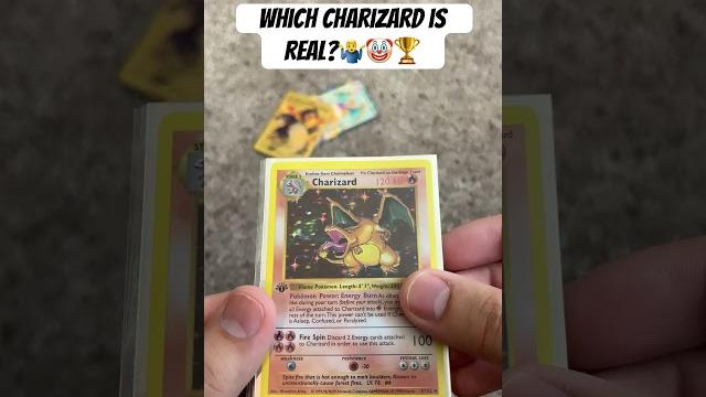 Which charizard is real? #pokemon #pokemoncards #eeveelution #pokemontcg #umbreon #charizard Which charizard is real? #pokemon #pokemoncards #eeveelution #pokemontcg #umbreon #charizard