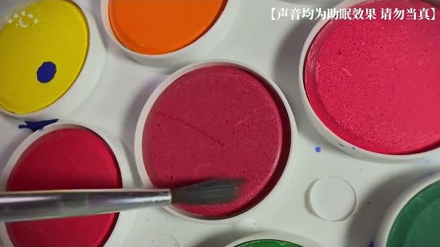 颜料口水画#助眠asmr #助眠 #relax 颜料口水画#助眠asmr #助眠 #relax
