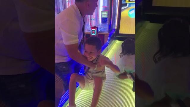 Son got caught breaking arcade rules! #shorts #short Son got caught breaking arcade rules! #shorts #short