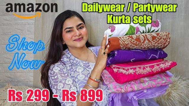 Huge amazon kurta set haul rs 299 - rs 899 | dailywear kurta pant set | partywear kurta set | sale Huge amazon kurta set haul rs 299 - rs 899 | dailywear kurta pant set | partywear kurta set | sale
