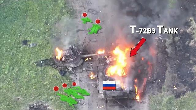 One by one, t-72b3 tanks roll in and explode One by one, t-72b3 tanks roll in and explode