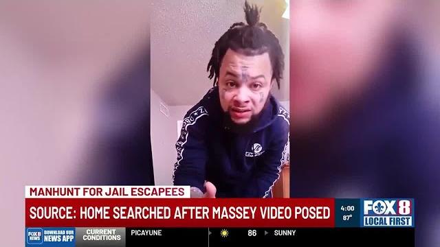 New orleans home searched after being recognized in escapee antoine massey's video posts New orleans home searched after being recognized in escapee antoine massey's video posts
