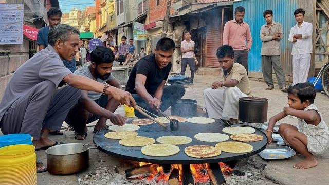 60/- rs qasim bhai morning breakfast | saag paratha & makhan | best pakistani eating video 60/- rs qasim bhai morning breakfast | saag paratha & makhan | best pakistani eating video