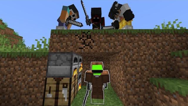Minecraft survivalist vs 3 hitmen Minecraft survivalist vs 3 hitmen