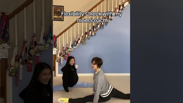 Flexibility test with my mom! #shorts Flexibility test with my mom! #shorts