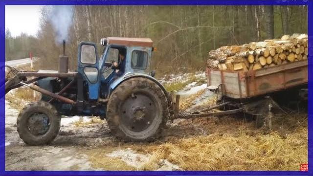 Беспощадный подъём гружёным трактор т-40 зверь! Беспощадный подъём гружёным трактор т-40 зверь!
