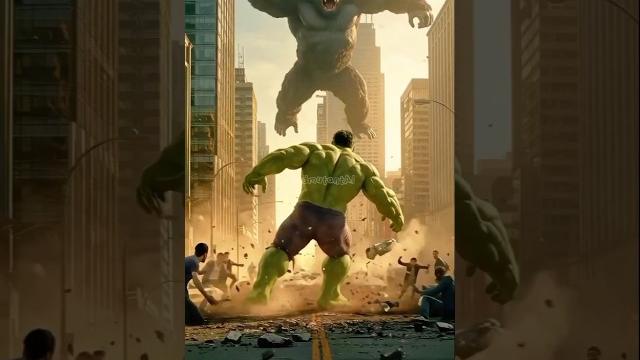 Hulk vs kingkong :the clash of two titans, from the sky to the abyss#shorts#hulk#kingkong Hulk vs kingkong :the clash of two titans, from the sky to the abyss#shorts#hulk#kingkong
