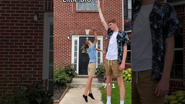 Who has the best bounce #tall #short #tallfamily Who has the best bounce #tall #short #tallfamily