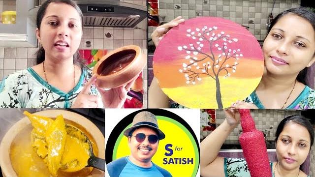 Bottle art painting | s for satish ke masale se banayi egg bhurji |fish curry in matka|goan vloggar Bottle art painting | s for satish ke masale se banayi egg bhurji |fish curry in matka|goan vloggar