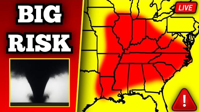 Breaking severe weather outbreak coverage - strong tornadoes likely with live storm chasers Breaking severe weather outbreak coverage - strong tornadoes likely with live storm chasers