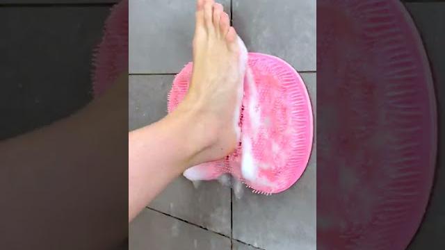Will this tickle? | smart showering gadget to keep your back, feet and body squeaky clean #shorts Will this tickle? | smart showering gadget to keep your back, feet and body squeaky clean #shorts