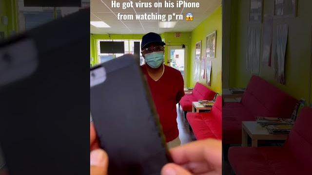 He got virus on his #iphone from watching p*rn ️ #shorts #apple #iphone13 #ios #android #samsung He got virus on his #iphone from watching p*rn ️ #shorts #apple #iphone13 #ios #android #samsung