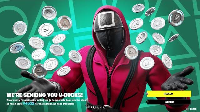 Fortnite is sending you free v-bucks! Fortnite is sending you free v-bucks!