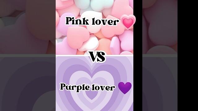 Pink lover vs purple lover||choose one||#princessalisham #shorts #pink #purple #lover #ytshorts Pink lover vs purple lover||choose one||#princessalisham #shorts #pink #purple #lover #ytshorts